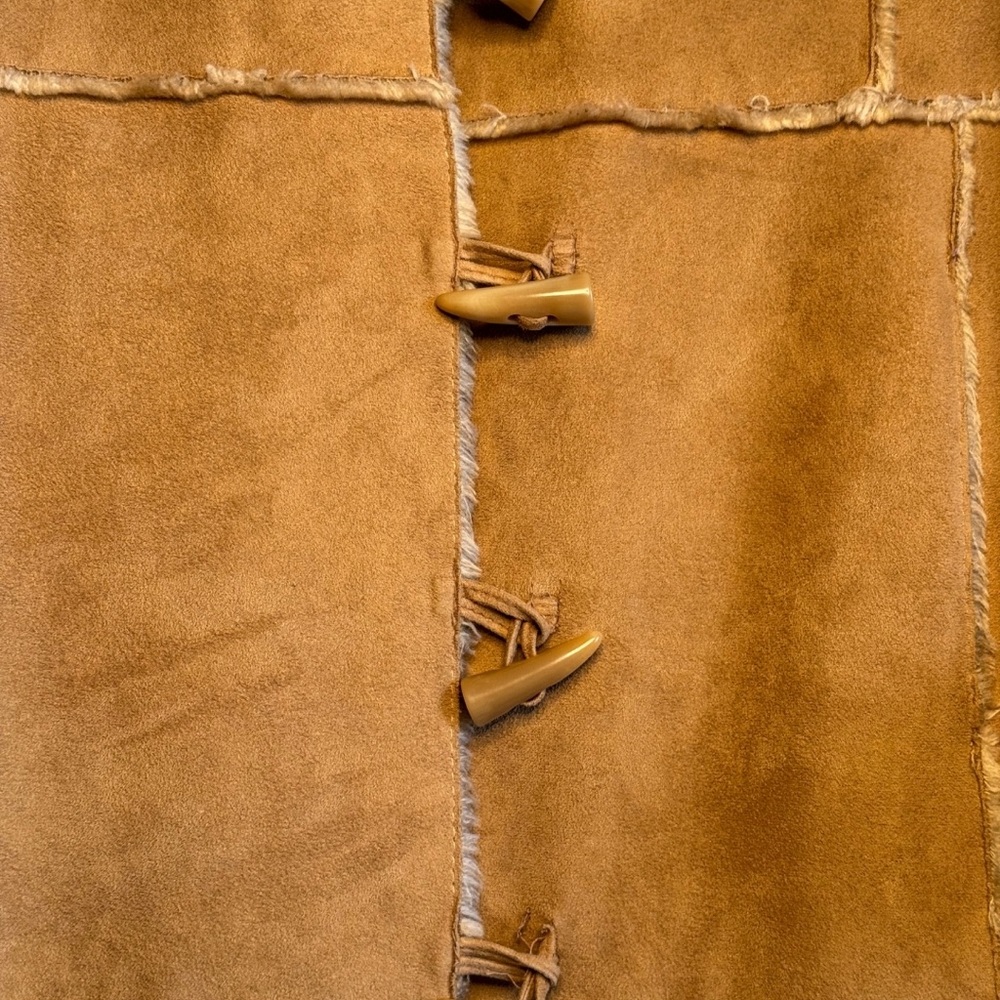 Zara Penny Lane Afghan Faux Swede and Shearling Long Coat (M) super rare! - Picture 5 of 10